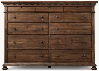 An RH 11 Drawer St. James Dresser - Antiqued Coffee