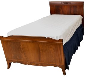 Antique Flame Mahogany Twin Size Bed (1 Of 2)