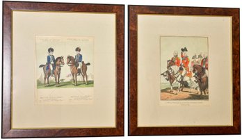 Pair Of Framed Military London 1801-1804 Plate Prints (RETAIL $450)