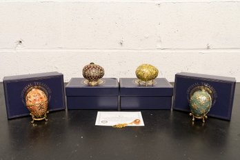 Set Of Four Joan Rivers Limited Edition 2008 Imperial Treasures Egg Trinket Boxes