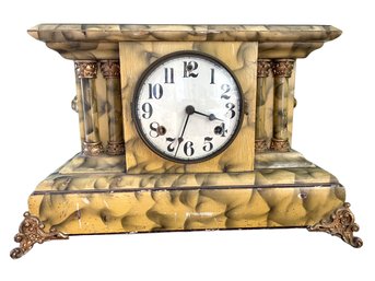 Antique Wooden Mantel Clock.