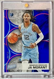 Ja Morant 2022 Panini Father's Day Blue Parallel SSP/50