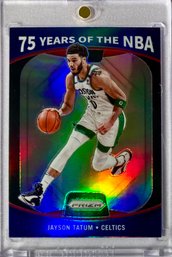 Jayson Tatum 2021-22 Panini Prizm '75 Years Of The NBA' Silver Prizm