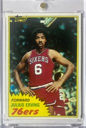 HOF Julius 'Dr. J' Erving 1981-82 Topps #30 - Mint - Great For Grading