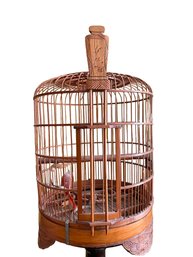 Vintage Wooden Bird Cage.
