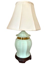 Vintage Oriental Style Ceramic Table Lamp, Measures 30' Tall