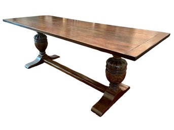 Antique Trestle LibraryTable.