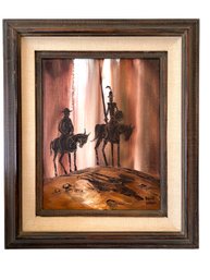 Original Don Quixote Cubistic Painting By ROBERT LEBRON (american 1928-2013)