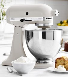 Kitchen Aid Artisan Stand Mixer - Chrome With Attachments 5Qt.