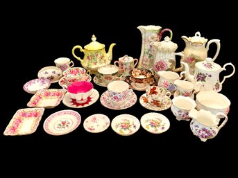 Collection Of Mix China Cups And Saucers , Tea And Coffee Pot And More.