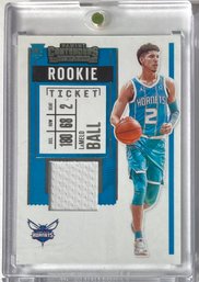 LaMelo Ball RC 2021 Panini-Contenders Rookie Ticket Relic Card