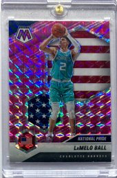 LaMelo Ball RC 2020-21 Panini Mosaic 'National Pride' Pink Camo Prizm