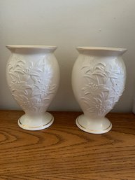 Vintage Lenox Vases With Lilies