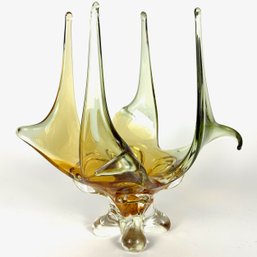 1960s/early 70s Lorraine Hand Blown Art Glass Bowl Made In Montreal, Canada