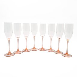 Luminarc La Flute Rosee Pink Stemmed Champagne Flutes - Set Of 8