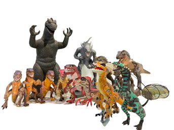 Collection Of Godzilla Toys And More. Up To 13' Tall