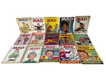 Collection Of Vintage MAD Magazines.