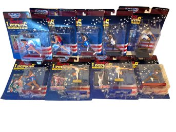 1996 Edition, Kenner's Starting Lineup Timeless Legends. 8 Athletes Figures In Cases. Jenner, Jo-Flo, Thorpe
