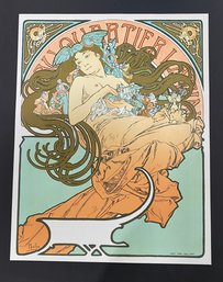 Nice Vintage Mucha Lithograph Fine Art Print