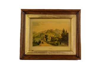 ARTIST VON KAPUZINER-BERGE OIL OF SALZBURG AUSTRIA