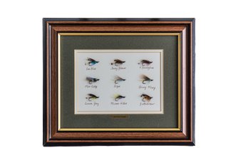 FRAMED MADE IN IRELAND HAND TIED SALMON FLIES