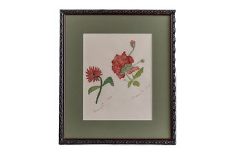 WATERCOLOR RED CARNATIONS