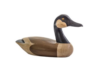 HAND CARVED WOOD  CANADIAN GOOSE DECOY