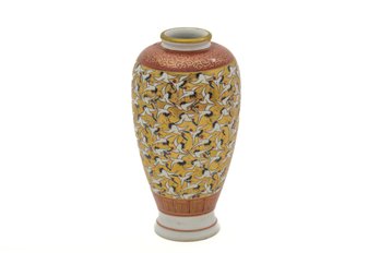 JAPANESE KUTANI VASE 'THOUSAND CRANES'