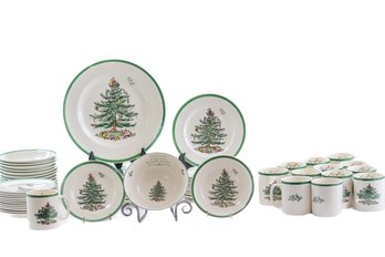 SPODE OF ENGLAND CHRISTMAS TREE EARTHENWARE  (60 PCS)