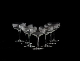 LENOX FINE  ETCHED  STARBURST CHAMPAGNE CRYSTAL COUPE