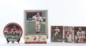 LOT OF JOE MONTANA SIGNED MEMORABILIA