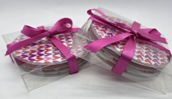 Brand New Purple And Pink Heart Coasters