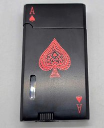 Red Ace Of Spades Double Flame Torch Lighter