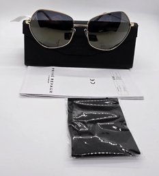 Prive Revaux Champagne Gold/Grey Polarized Sunglasses With Case