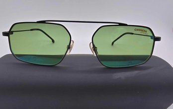 Carrera Black/Green Rectangle Sunglasses With Branded Case