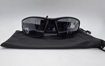 MLB Chrome Wrap Black/Grey San Diego Padres Sunglasses With Pullstring Case