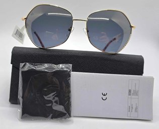 Prive Revaux Champagne Gold/Grey Polarized Sunglasses With Branded Case