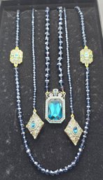 Heidi Daus 3 Piece Bead & Crystal Necklace