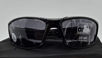 MLB Chrome Wrap Black/Grey Minnesota Twins Sunglasses With Pullstring Case