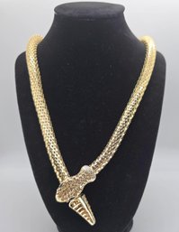 Austrian Crystal, Resin Snake Necklace