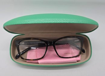 Emilo Pucci Dark Havana Clear Demo Lens Eyeglass Frames With Case