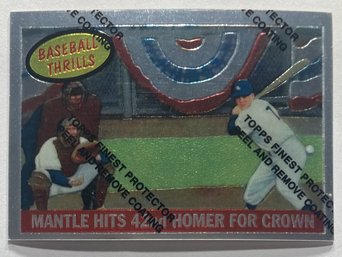 1997 Topps Finest Mickey Mantle Commemorative Set Card #26 With Protective Film