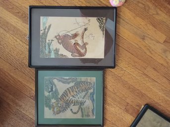 Minhwa Tiger And Magpie Prints (2)  15.75x22 And 15.75 By 18