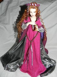 Morgan Le Fay By Franklin Mint, 17' Porcelain Heirloom Doll, 1997