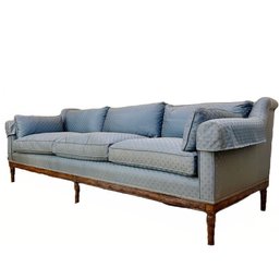 Lewis Mittman Three Cushion Blue Sofa