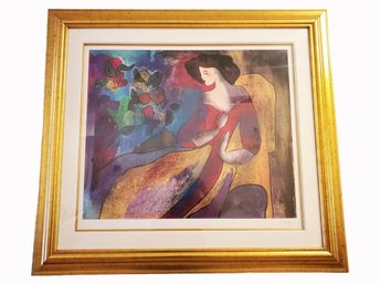 Beautiful Framed Linda Le Kinff Seriolithograph Entitled Annabella - Pencil Signed By Artist