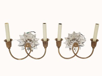 Pair Of Visual Comfort J. Randall Powers Huntingdon Double Sconces