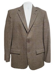 Men's Brook's Brothers '346' Size 39R Regent Fit Olive Green Tweed Sportcoat Jacket