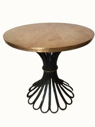 Arteriors Draco Collection Embossed Copper Top & Wrought Iron Bistro Table