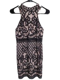 Ladies Black Lace Sleeveless Dress - Size 4